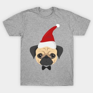 Christmas Santa Pug T-Shirt